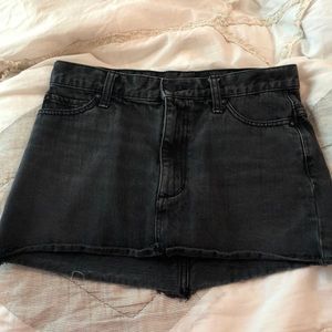 FREE PEOPLE black denim miniskirt
